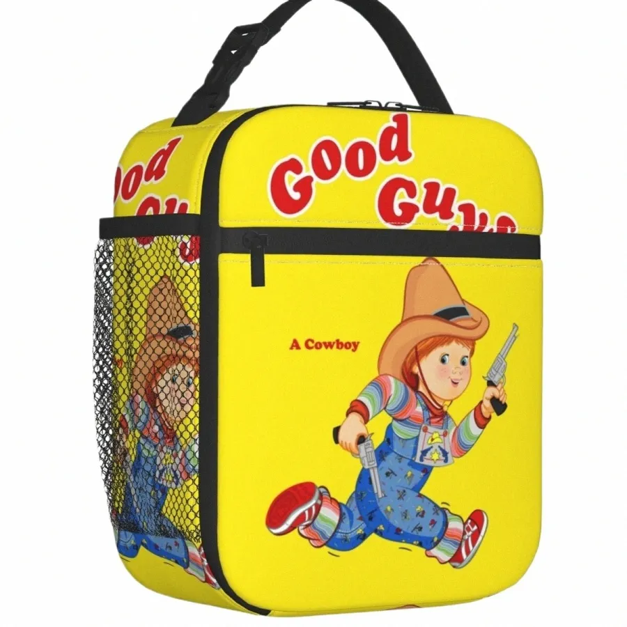 Good Guys Cowboy Isolierte Lunchtasche für Schule, Büro, Kinderspiel, Chucky, wasserdicht, Thermo-Kühlbox, Bento-Box, Damen und Kinder, s83Q#
