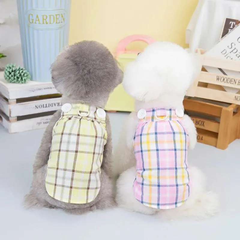 ملابس ملابس الكلاب ملابس الحيوانات الأليفة النسخة الكورية من تيدي تنورة بالجملة أحزمة منقوشة