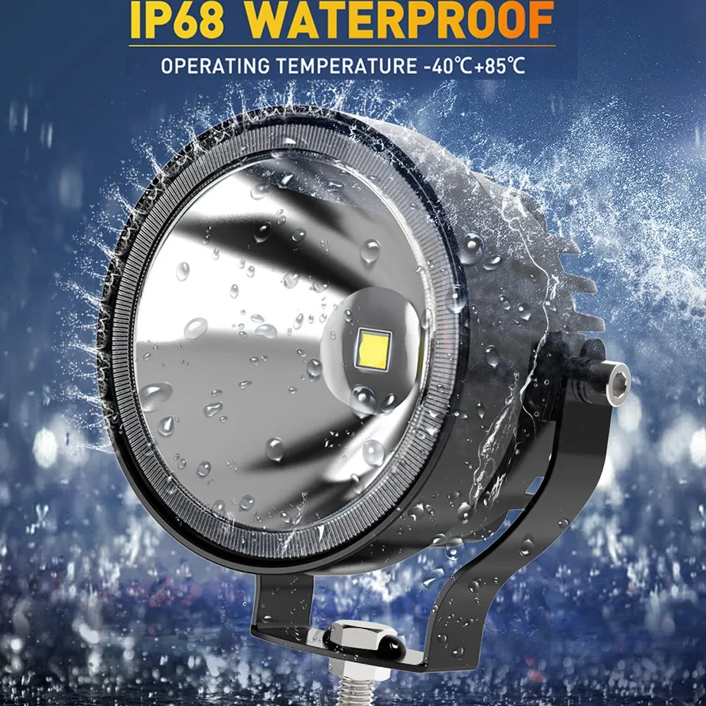 Atv Spotlight Led NAOEVO 4 Inch LED Work Light 60W 14000lm Round Fog Spotlights for ...