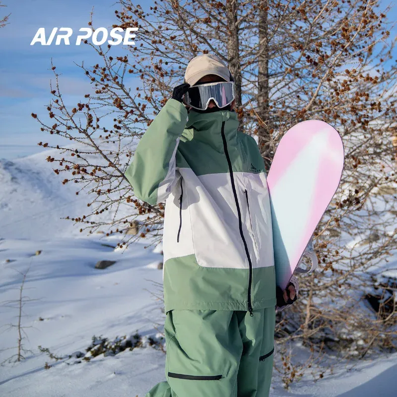 FEN AI Women's Fleece Lined Snow Pants Water Repellent Insulated Softshell Pants Outdoor Snow Ski Pant Winter Warm Hiking Trousers Black - View #11