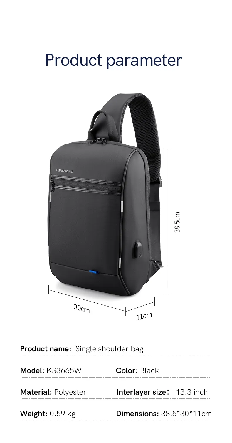 Waterproof 13.3 Inch Smart Laptop Backpack For Men Single Shoulder Sling Chest Bag And Small Crossbody Option From Annides 40.1 DHgate.Com