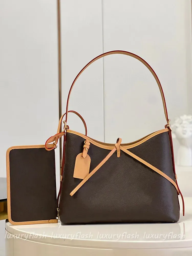 Designer de alta qualidade Saco de ombro feminino Carregar Tote de lona revestida de couro vintage carrega todos os 2 em 1 hobo com carteira lady lady bowknot moeda bolsa bolsa marrom