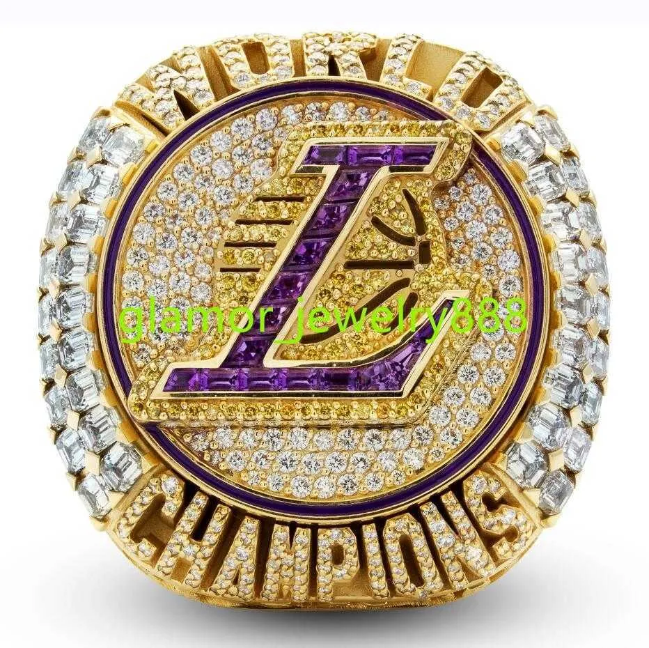 Anel de campeonato de joias masculinas de equipe esportiva personalizada 2020 Lakers Basketball James Labron Champions Ring