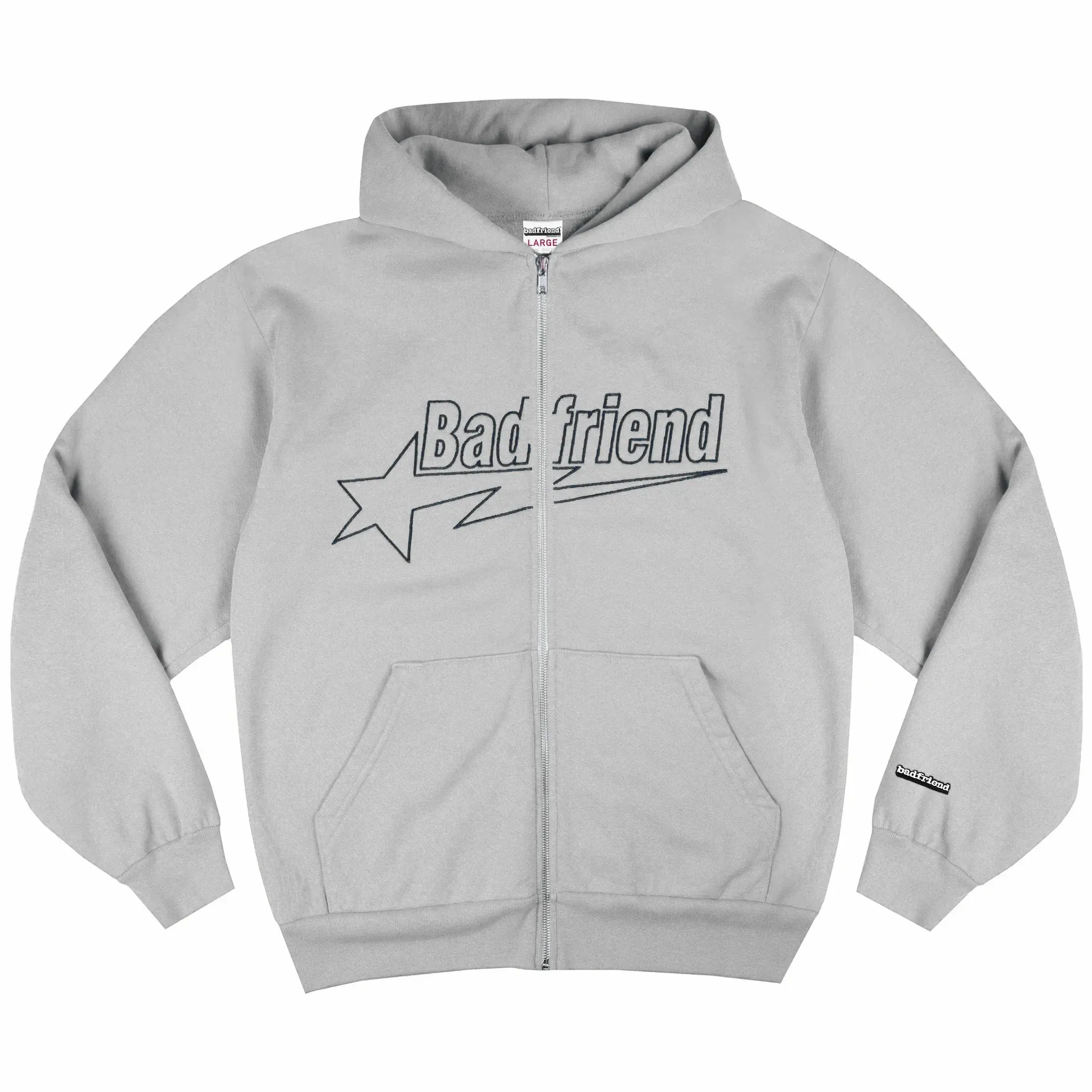さらに100円引き◆MMLG◆BIG FRIENDS HOODIE DHgate.com:Y2K Badfriend Oversized Zipper Hoodie for Men