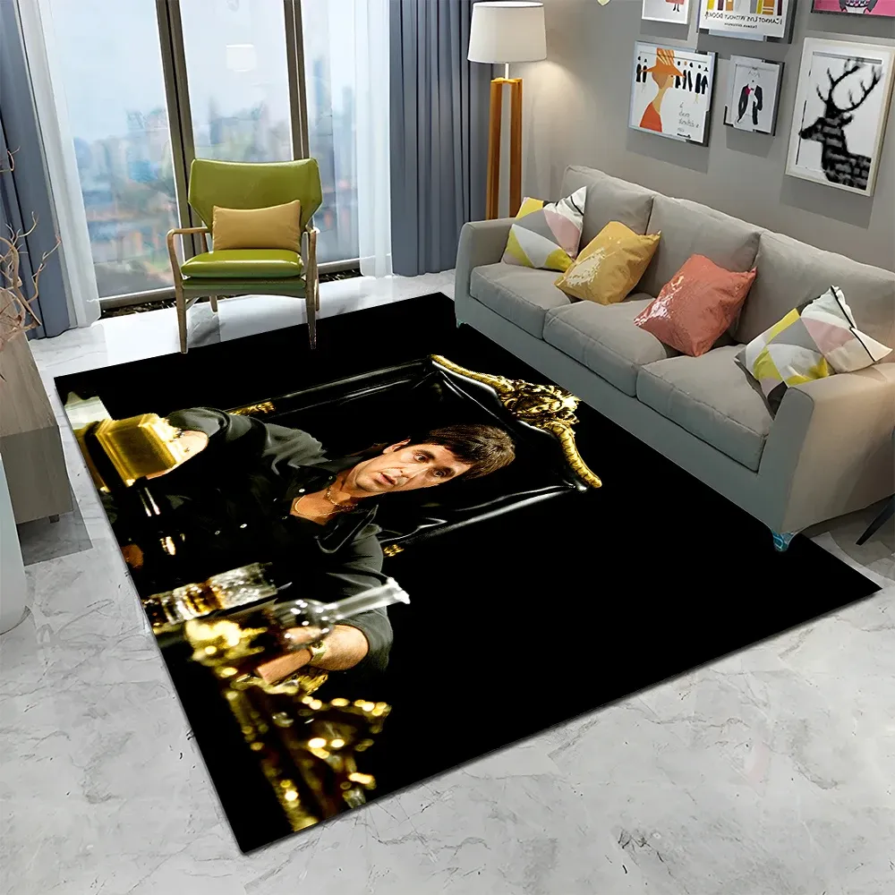 Scarface Tony 3D Carpet Rug, Non-Slip Doormat for Living Room, Bedroom, Home Decor Scarface Tony 3D Carpet Rug, Non-Slip Doormat for Living Room, Bedroom, Home Decor
