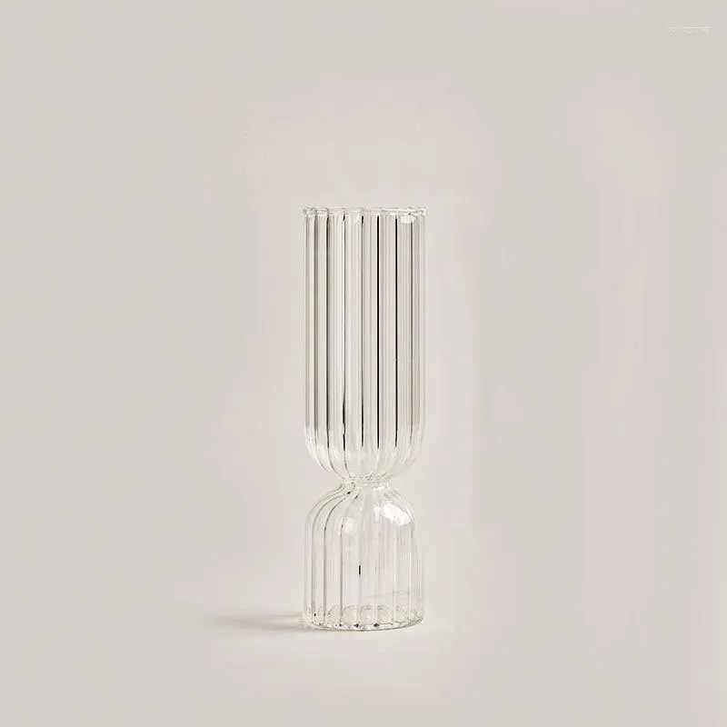Vasos vaso de flor de vidro para decoração de casa decorativo terrário ornamentos de planta seca castiçal