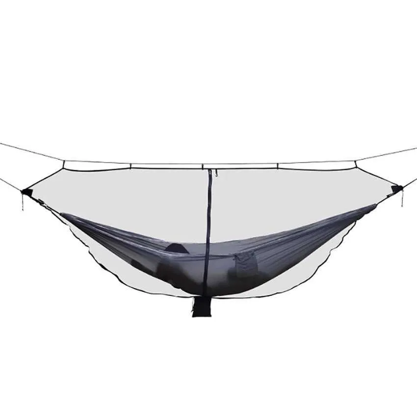 Hammocks Hammock Bug Bugetting 210T nylonowa siatka z torbą sznurkową 6 -metrową linę dwustronna zamek błyskawiczny Mosquito Netting