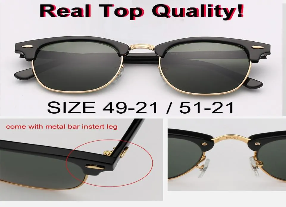 Nouvelles lunettes de soleil du club de créateurs de nouveau marque Retro UV400 51 mm 49 mm verres de soleil pour homme pour les femmes avec des boîtes de boîtes d'origine EvertT1324211