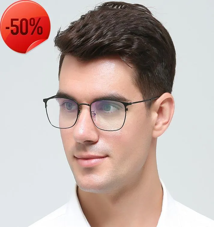 Modna Business Square Eyeglass Rame można wyposażyć w krótkowzroczność optyczna czarna pełna moda Koreańskie okulary 7178706