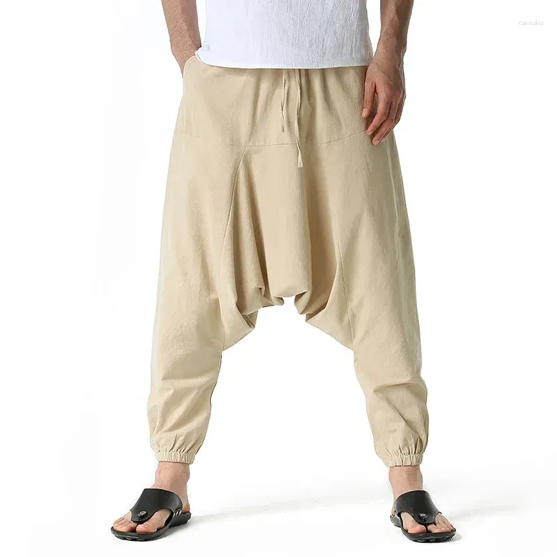 Herrenhosen 2024 Männer HipHop Harem Baggy lässige Yoga Loose Drop -Schritthose