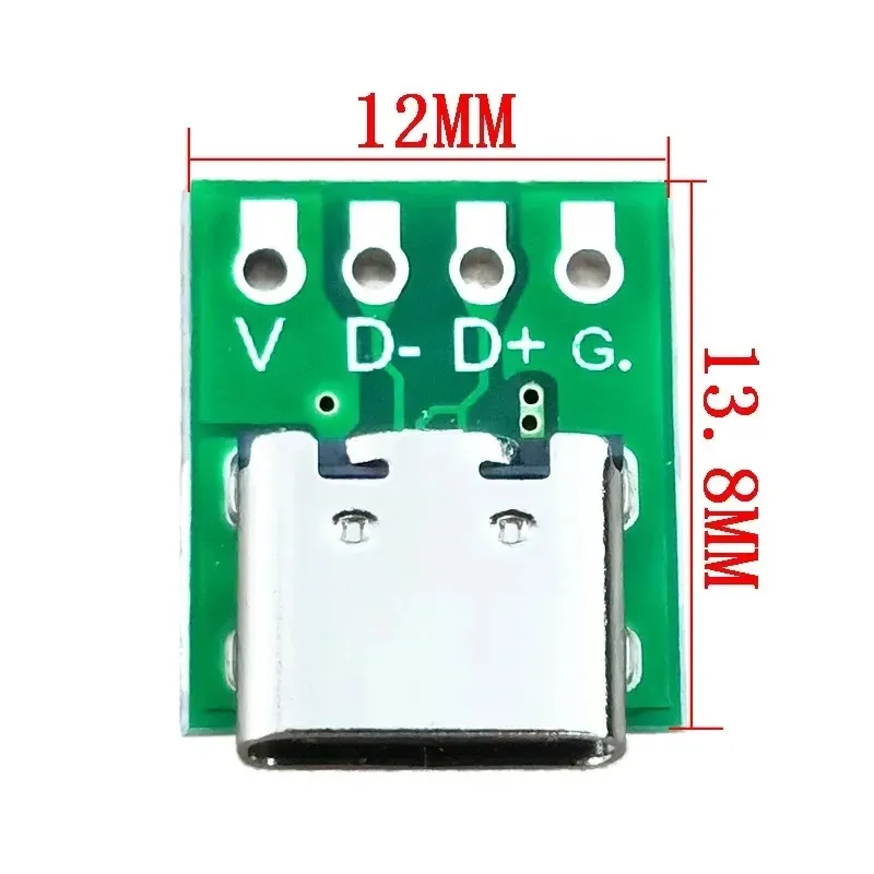 10/5/USB 3.1 Tipo C conector C 16 Pin Teste Adaptador de placa de placa 16p Soquete do conector para transferência de cabo de fio da linha de dados
