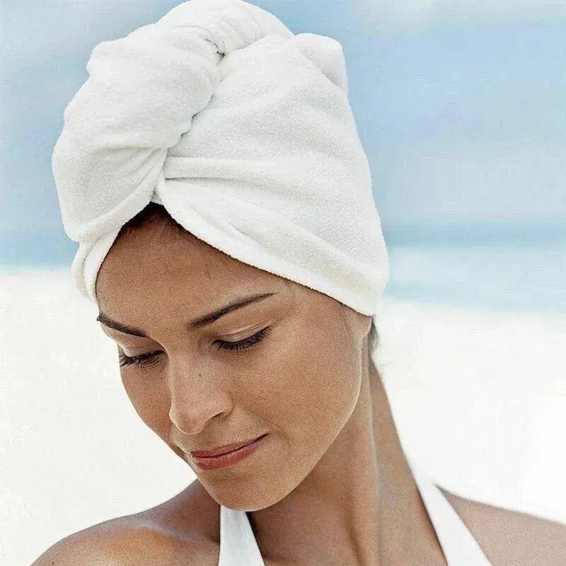 Zwemhanddoek snel snel drogende haarmuts absorberende handdoekdet tulband wrap zachte douche hoed hoofdbonnetten voor vrouwen
