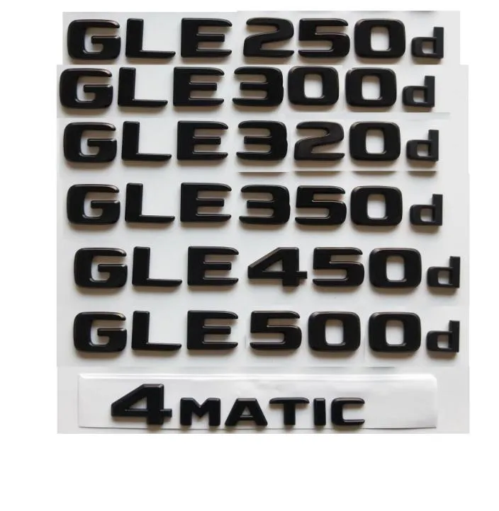 Matt Black Emblems dla Mercedes Benz W166 W167 C292 GLE300D GLE320D GLE350D GLE400D GLE450D GLE500D GLE550D AMG 4MATIC2212994