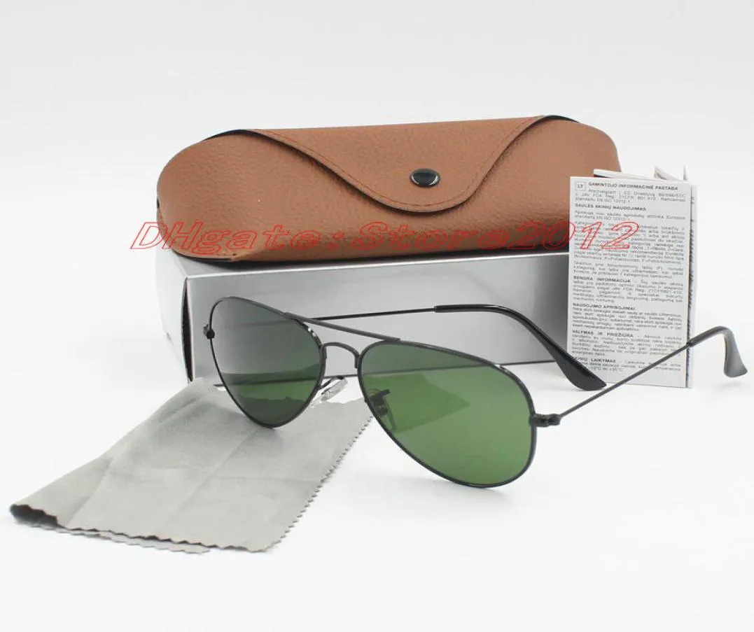 Sell Ankunft Designer -Pilot -Sonnenbrille Männer Frauen im Freien im Freien Sonnenbrillen Eyewear 58 mm 62 mm Glaslinsen mit Case 8551859