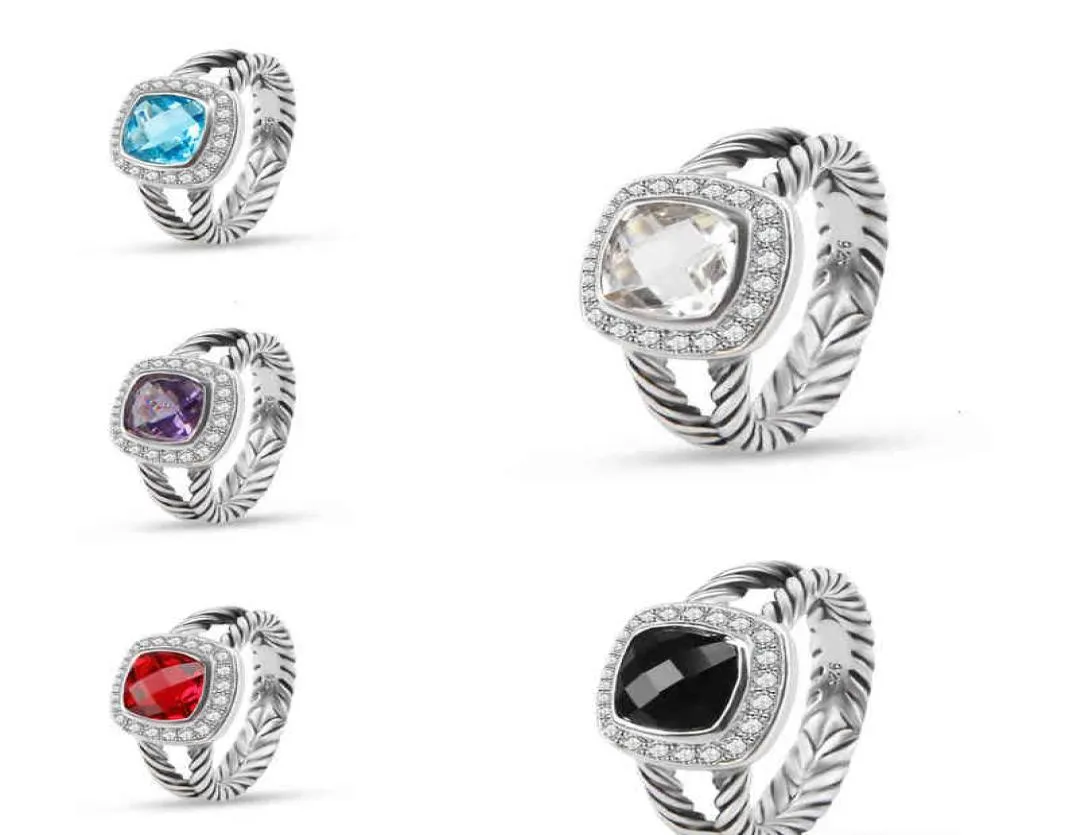 Fashion Jewelry Designer 18K Gold Rings Love Ring Silver for Women Elegant Diamond White Topaz Zircon Classic Hoop Ladies Annivers4967931