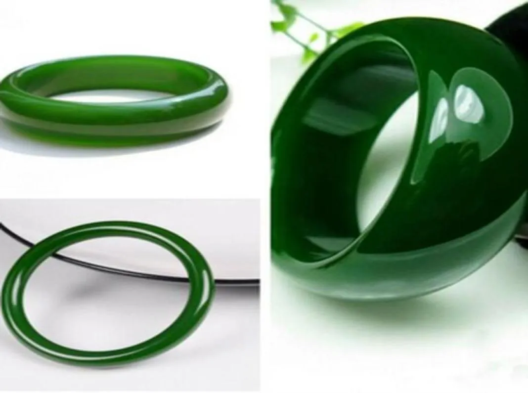 Brangle Natural 5662mm 100 jeu Bracelet Jadeite Green Jade9130870