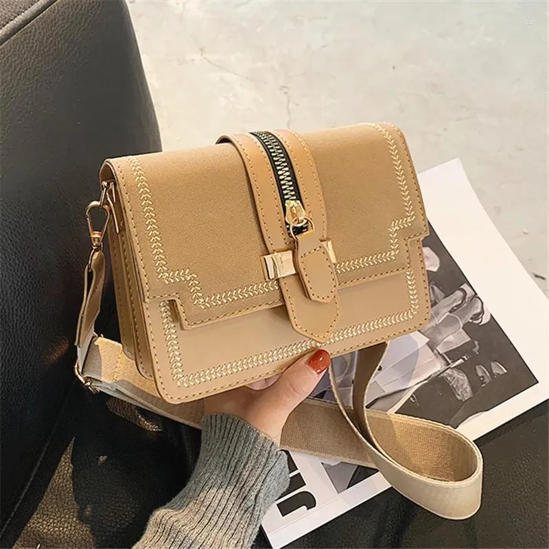 Bag Female Matte Scrub Small Square Shoulder Bags Clamshell Sewing Thread Pattern Messenger Women's Trendy Wild Satchels Sac