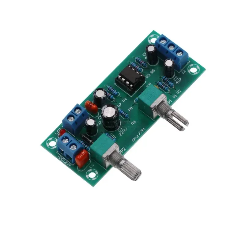 Yüksek hassasiyetli tek beslemeli düşük geçişli filtre kartı subwoofer preamp kartı 2.1 kanal DC 10-24V 22Hz-300Hz