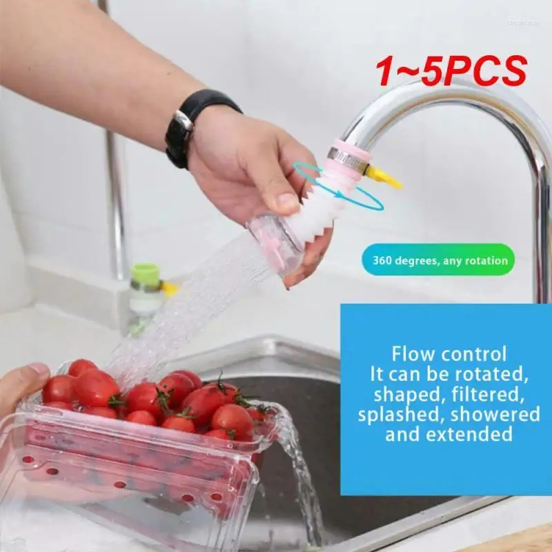 Küchenarmaturen 1-5pcs Wasserhahnfilter360 ° Drehspreis Sprinkler Gesunden Filter einstellbarer Anti-Splash-Expander