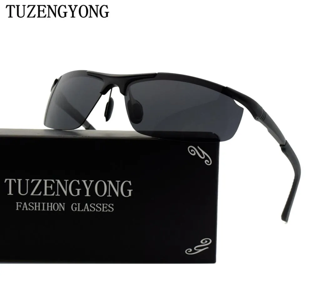 Tuzengyong UV400 Alüminyum Polarize Güneş Gözlüğü Marka Tasarımcısı Oculos Aksesuarlar Erkekler İçin T80036665537