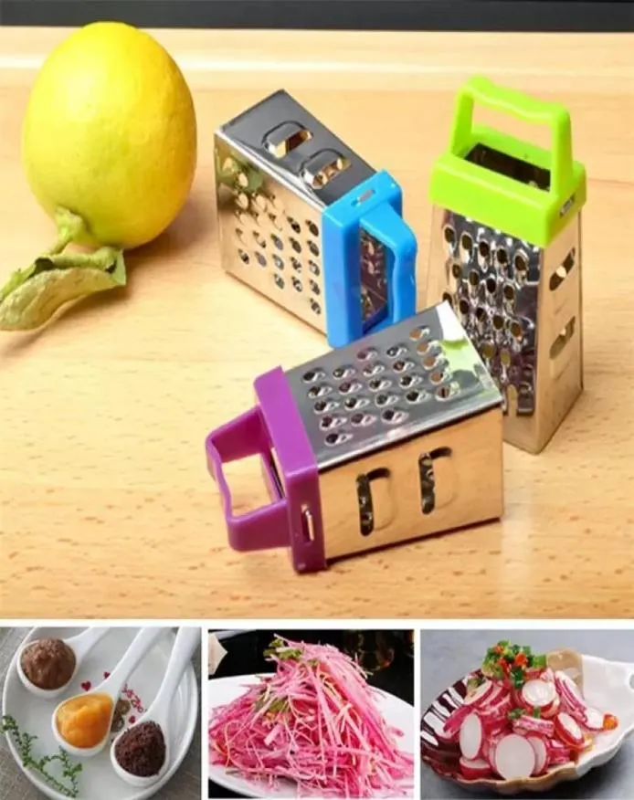 Mini 4 taraf Yararlı Çok Fonksiyonlu Elde Grater Dilimer Meyve Sebze Mutfak Araçları Gadget Mutfak Mutfak Eşyaları Gıda Cutter4200490
