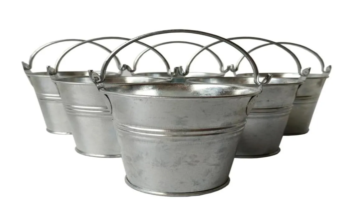 D7XH7CM Iron Flower Pots For Small Plant Mini Hinks Tin Pails Små suckulenter Bröllop Cupcake3264474