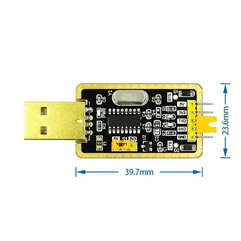 CH340 -Modul anstelle von PL2303 CH340G RS232 zum TTL -Modul Upgrade USB -USB -Wert -in -zu -serieller Anschluss in neun Bürstenplatte für das Arduino DIY Kit