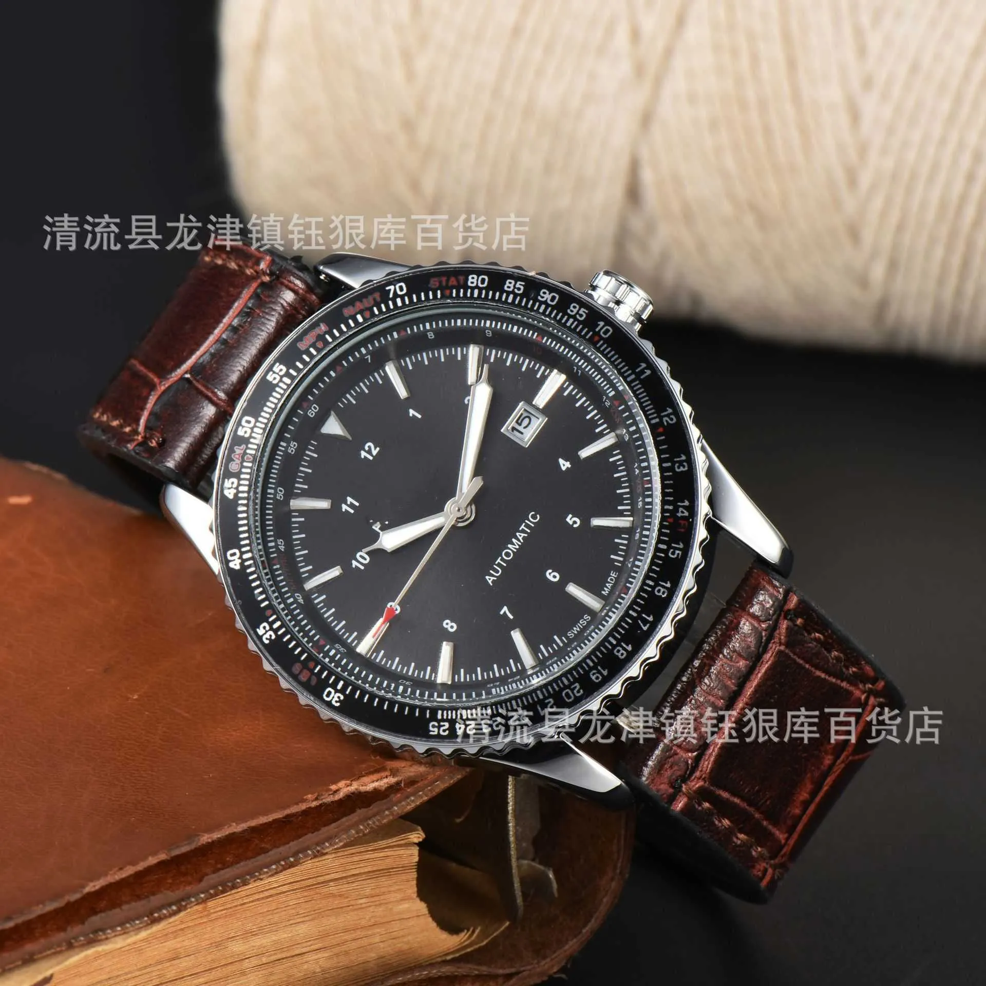 Titta på Watches AAA 2024 Mens Platform Belt Quartz 6-Pin RA Watch Calender Watch Mens Watch