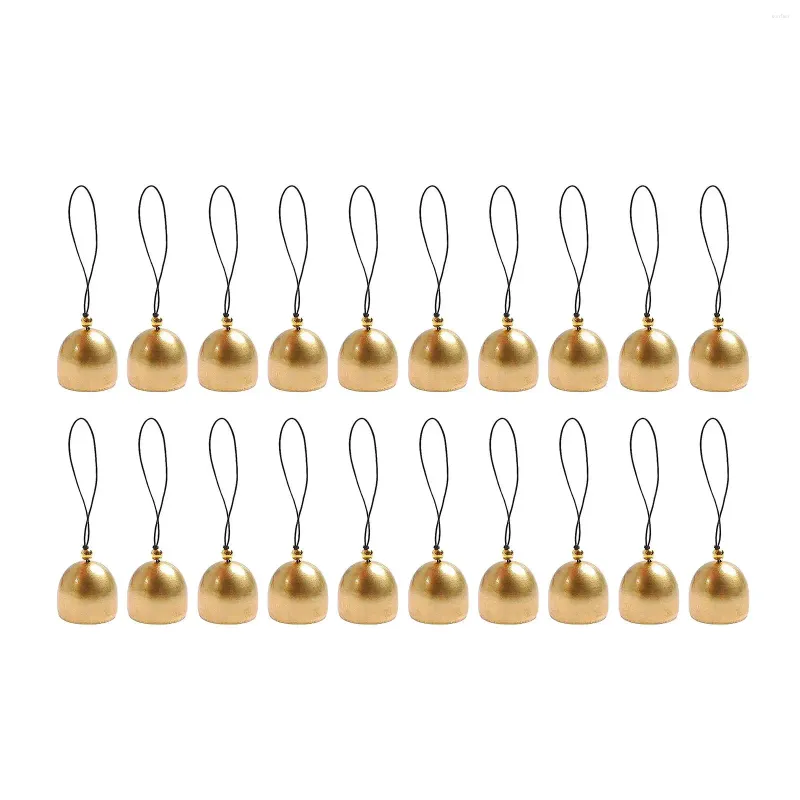 Dekorativa figurer 20pieces Mini Bell Doorbell Christmas Tree Decor mässing Bells Windchimes Craft for DIY