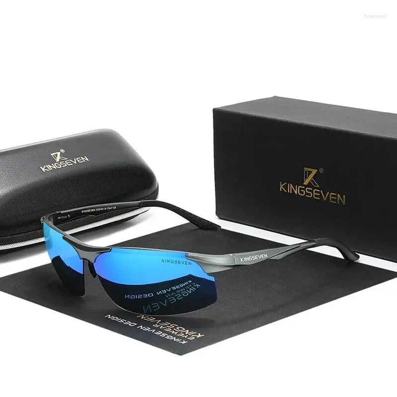 Lunettes de soleil Kingseven Véritable hommes polarisés Men de conduite en aluminium Miroir Male Sun Gernes Aviation Femmes pour les lunettes