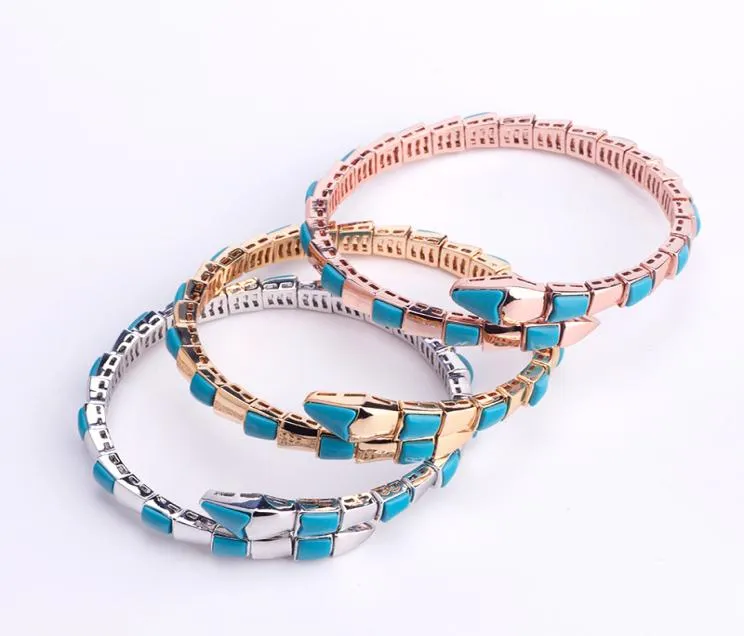 Modemärke smycken dam mässingsmor till pärla turkos enstaka cirklar som 18k guld bröllop engagemang öppna armband 3 color6197483
