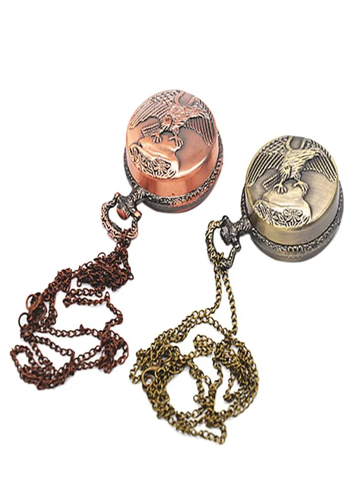 Palenie Elegancka młynek do ziołowy Magnetyczny metalowy kruszarka szlifierka Pocket Watch Typ 3 -Warownict