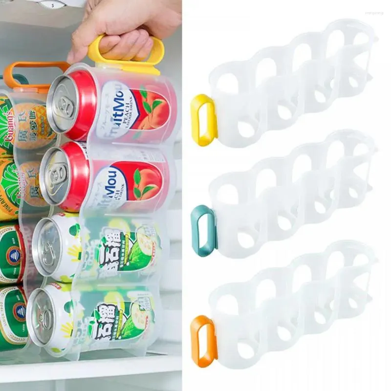 Kök förvaringsöl Dispenser dryck Kylskåp bärbar soda kan vara hållbar effektiv organisationslåda med stativ med stativ