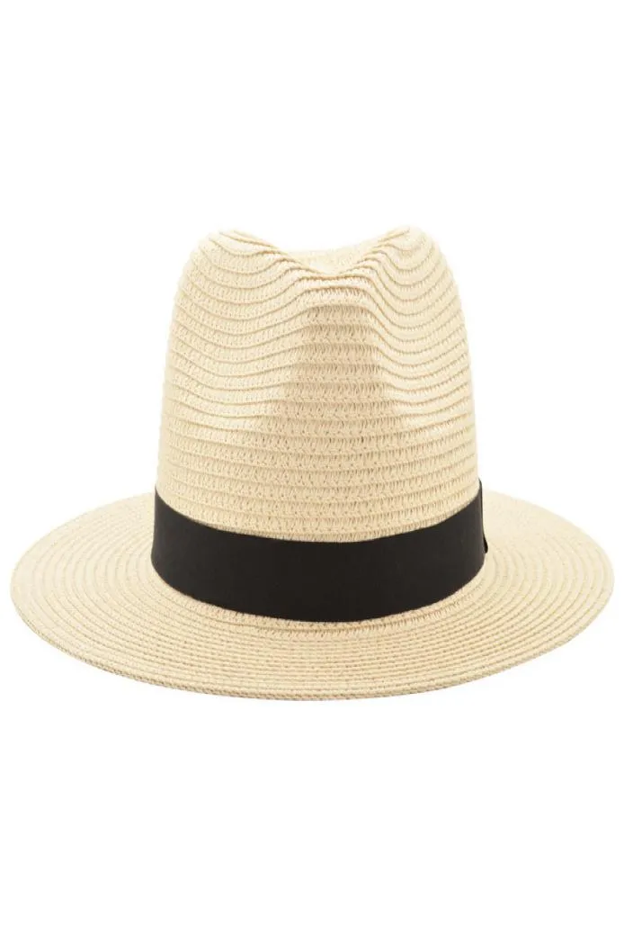 Vintage panama chapeau homme paille fedora mâle sunhat femmes d'été plage de plage visière capeau cool jazz trilby cap sombrero mx171613699234