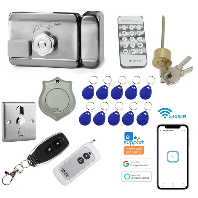 12V Accesso Controllo Electric Blocco Electric Home Security o Exit Pulsante Pulsante Blocco del cancello elettronico o Wireless WiFi Smart Lock Fail Secure 240422