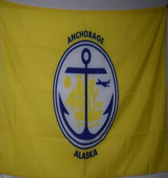 Anchorage Alaska Flag 3ft x 5ft Polyester Banner Flying 150 90cm Custom Flag Garden Decor5368651