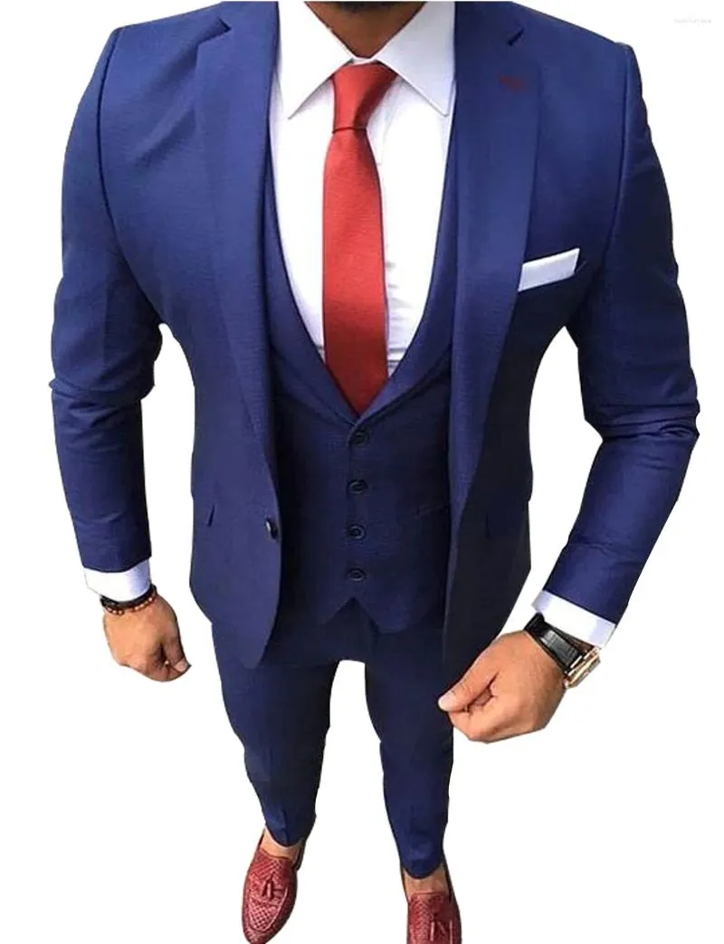 Costumes masculins 3 pièces Classic Slim Fit Formal Business Suit