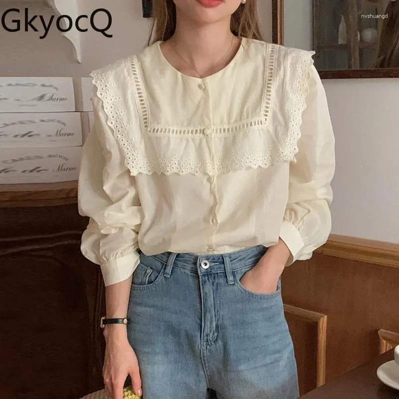 Blouses pour femmes gkyocq coréen chic en automne