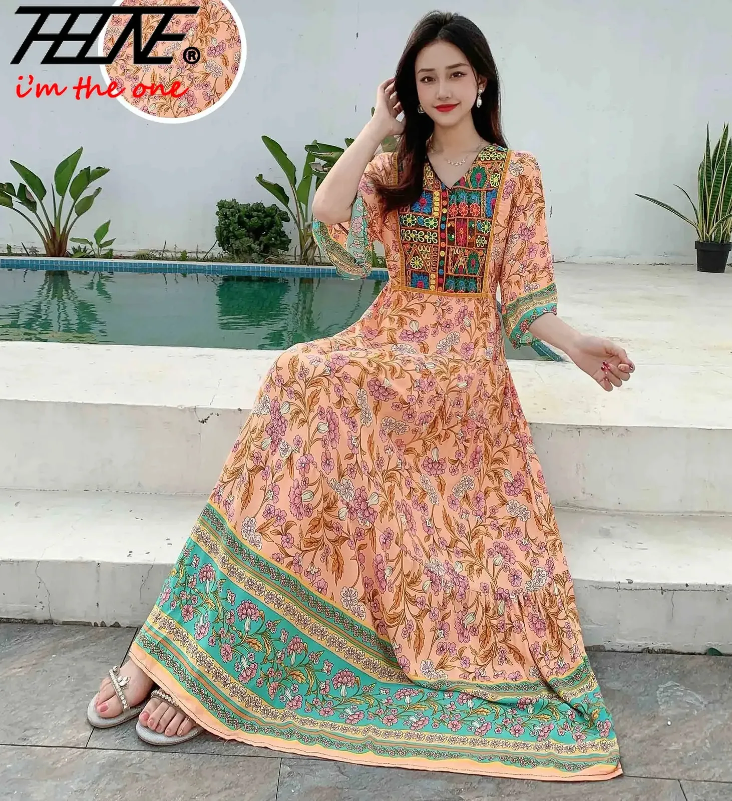 knee length dresses for ladies Bhoomi Maxi Dress Sunset