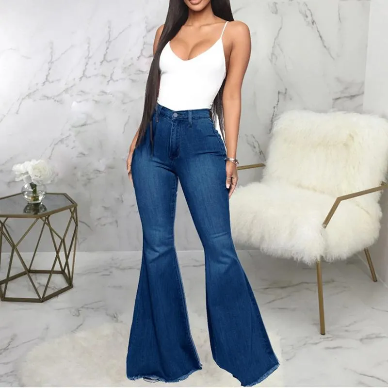 High Waist Bootcut Jeans for Women Slim Fit, Elastic Waist