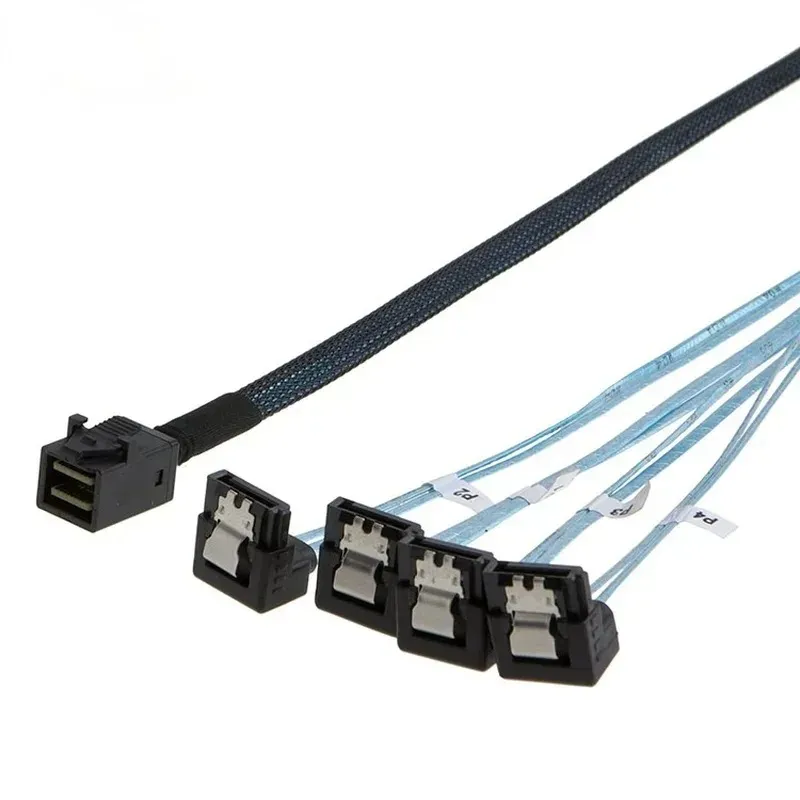 50 cm 100 cm interne Mini SAS SFF-8643 Host naar 4 SATA 7PIN Target Hard Disk 6GBPS Data Server Raid Cable Mini SAS Sata