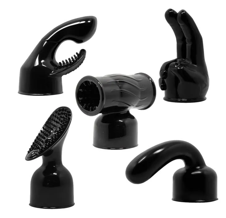 Black AV Rod Stick Head Cap Vibrator Accessories Adult Sex Toys for Women Female Masturbator Magic Wand Attachment2241765