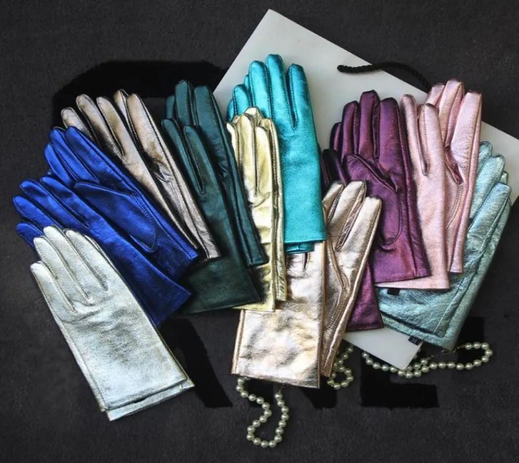 Wholegenuine skórzane rękawiczki dla kobiet ubiór kolokacji Nowy moda jasny kolor ciepłej rękawicy Guantes Customised Luvas8091693