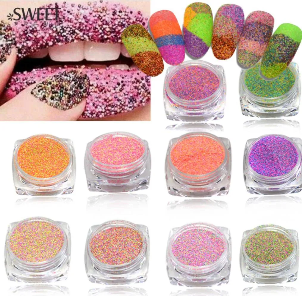 Hele15G oogverblindende beste gemengde suiker nagel glitter stofpoeder voor nagel tips decor schoonheid ambacht uv gel manicure accessoire 513141072