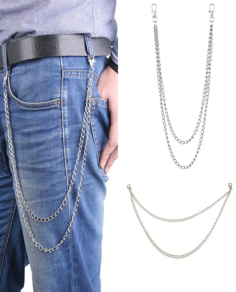 10 styles Style Street Femmes hommes Fashion Big Ring Key Chain Metal Wallet Chain Belt Long Punk Pant Jean Keychain Hiphop Jewelry2254092