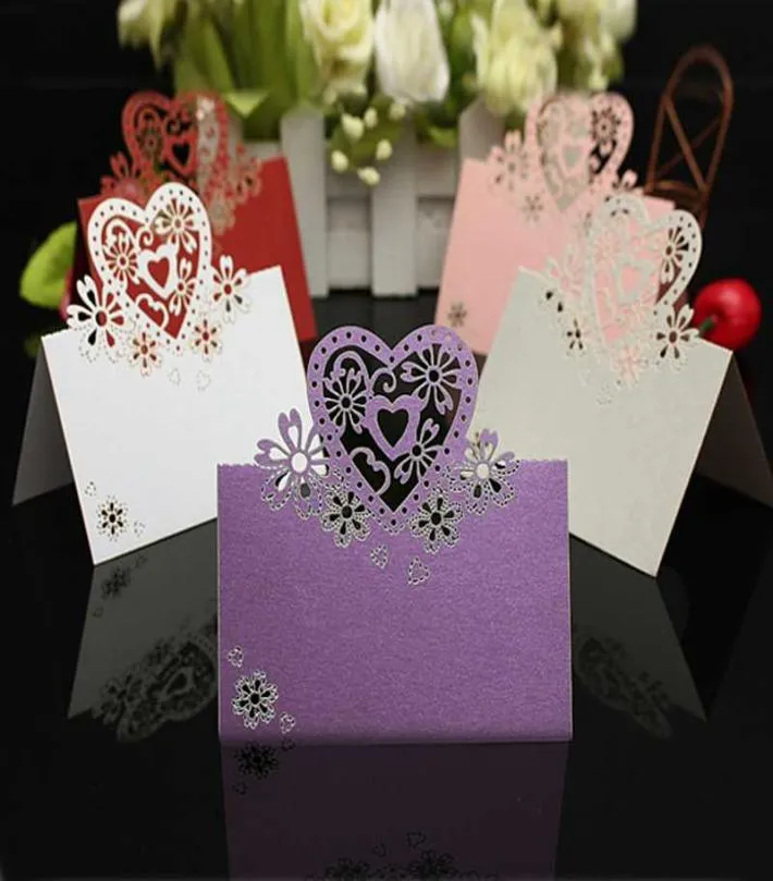 25 PCSSet Laser Cut Wedding Invitations Cards Pearl Paper Love Birthing Card Jubileumsgåvor Vykort Party Decor9712751