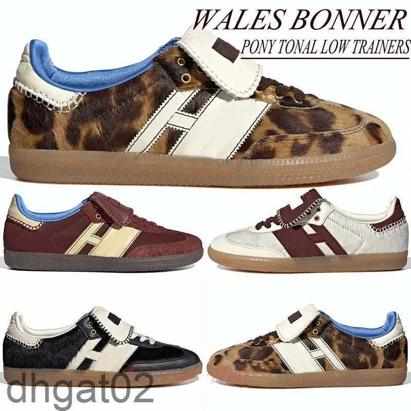 2024 Mens Women Platform Low Casual Shoes Wales Bonner Leopard Dark Brown Fox Brown Pony Tonal Cream White Men Женщины кроссовки кроссовки кроссовки