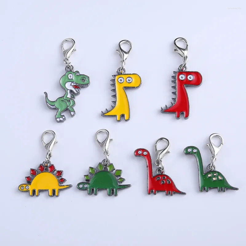 Portachiavi da 5 pezzi/lotto Collana Dinosauro CAMPIO BASSO DIY BASSO PENDANT CINETTO GIOITÀ PER DONNE FASHI FASCIFICA