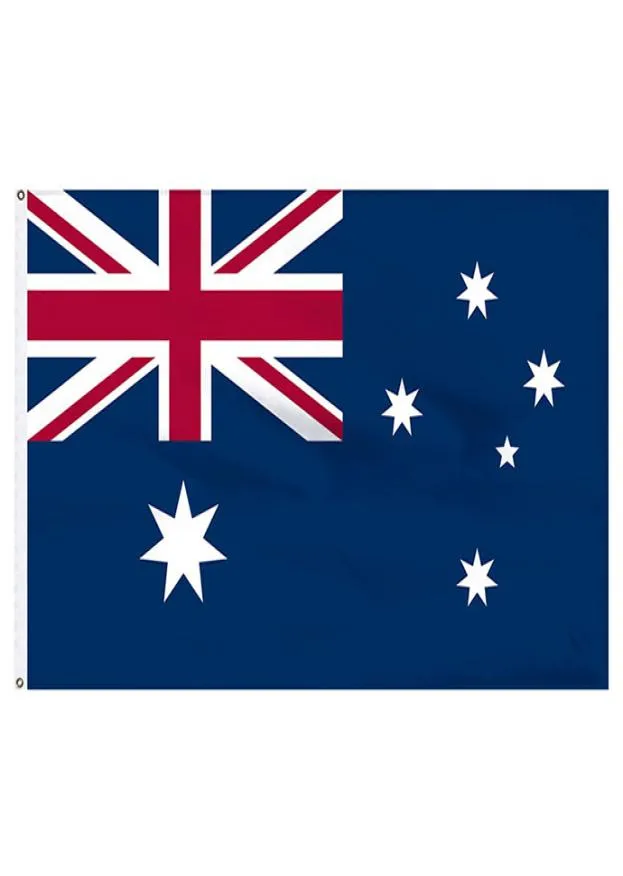 3x5 Australia Flag Custom National Hanging Outdoor Indoor Screen Printing 68D Screen Printing Support Drop 7175069