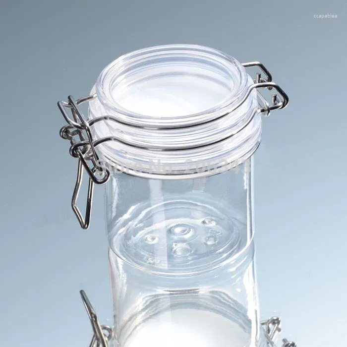 Lagerflaschen 200 g transparente Kunststoffcreme -Glas -Versiegeltopf/für Creme/Gel/Gesichtsschrub/Körperpeeling/Maske enthalten